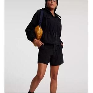 Calia Women’s Pure Black Underwood Hooded Windbreaker Size L